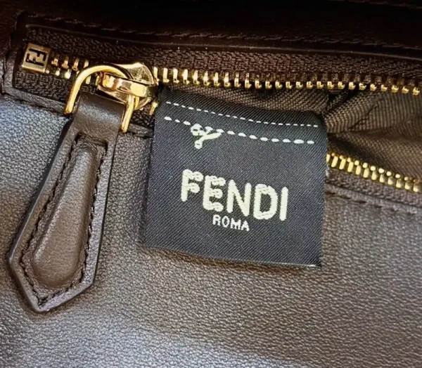 Fendi Baguette  Sliding Chain FF Brown - Image 7