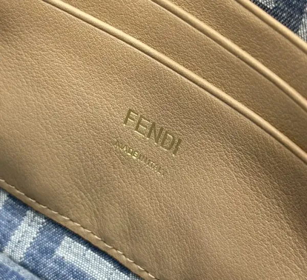 Fendi Baguette Small Dark Bue Denim - Image 6