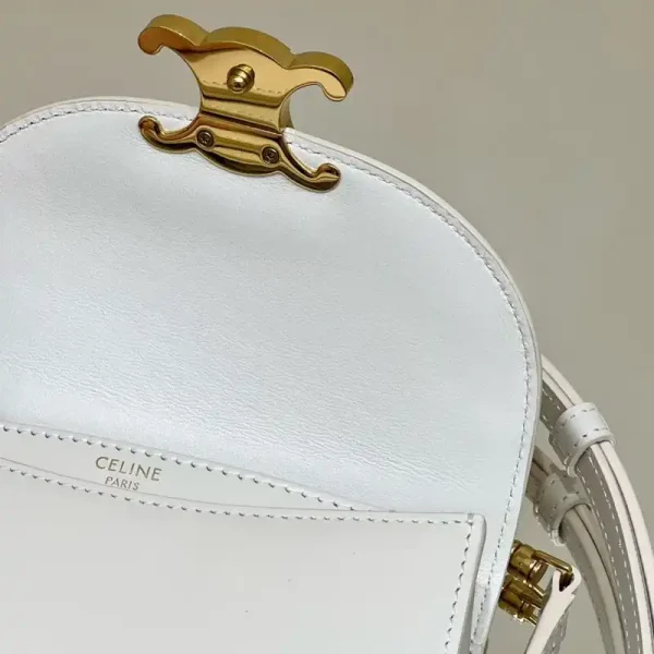 Celine  Mini  Triomphe White - Image 7