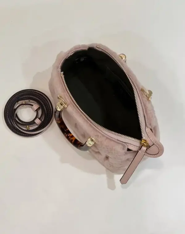 Fendi By The Way Boston Pink Wool - Image 7