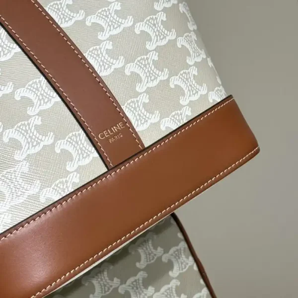 Celine Triomphe Bucket White - Image 7