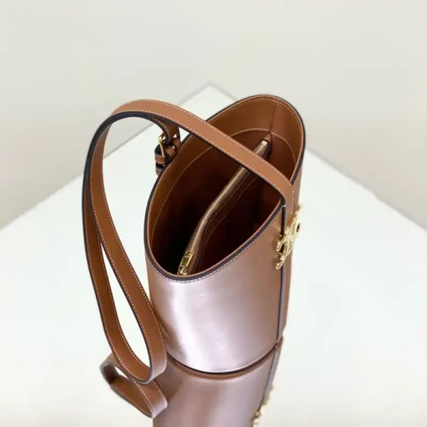 Celine Triomphe Bucket Bag Brown - Image 7