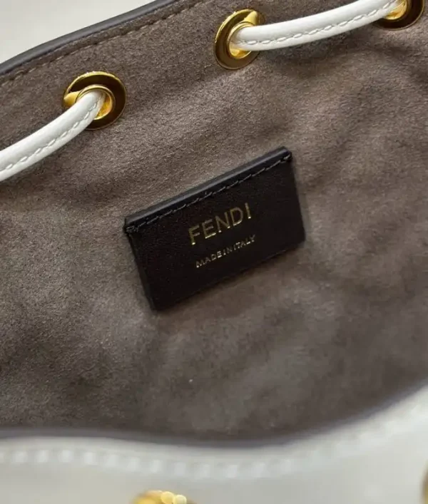Fendi Tresor Mini Bucket White - Image 6