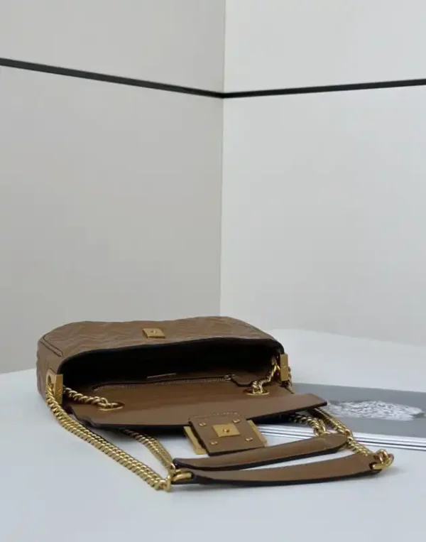 Fendi Baguette  Sliding Chain Brown - Image 8
