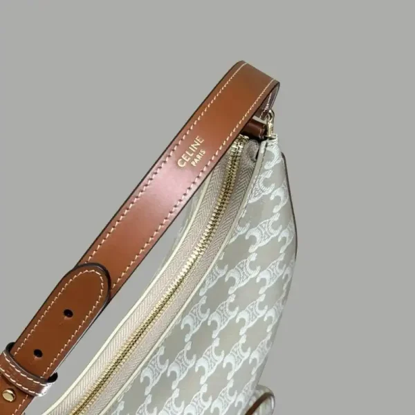 Celine Triomphe Moon Bag White - Image 8