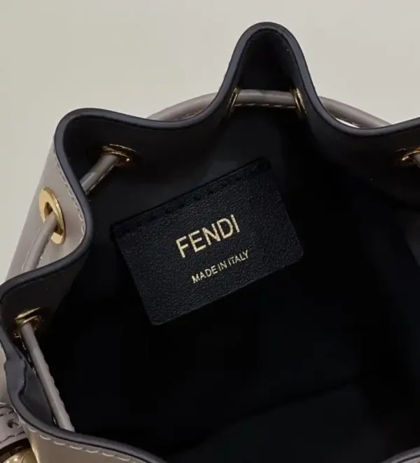 Fendi Tresor Mini Bucket Grey - Image 8