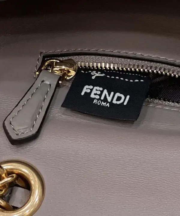 Fendi Baguette  Sliding Chain Beige - Image 7