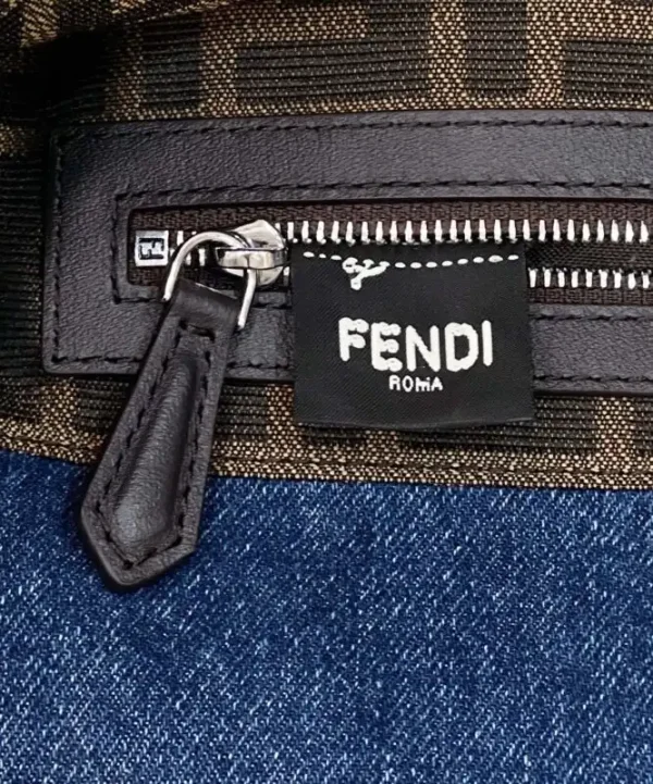 Fendi Baguette Full Blue Denim - Image 7