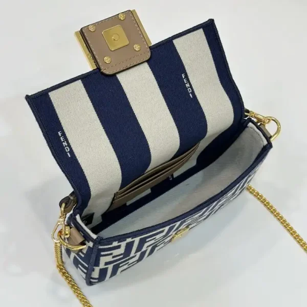 Fendi Baguette Small Cotton Blue - Image 8