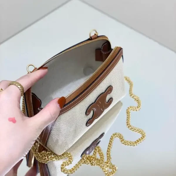 Celine Triomphe Clutch White - Image 8