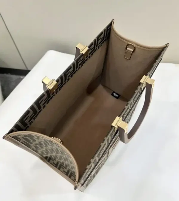 Fendi Sunshine Tote Brown Monogram - Image 9