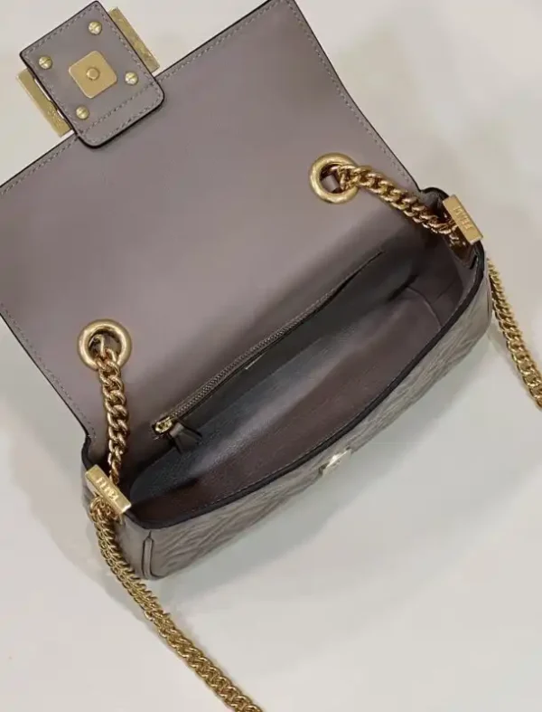Fendi Baguette  Sliding Chain Brown - Image 9