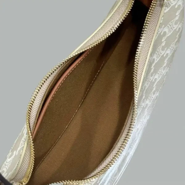 Celine Triomphe Moon Bag White - Image 9