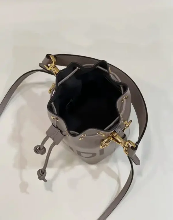 Fendi Tresor Mini Bucket Grey - Image 9