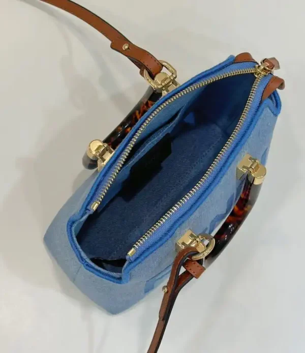 Fendi By The Way Boston   Blue Cotton - Image 9