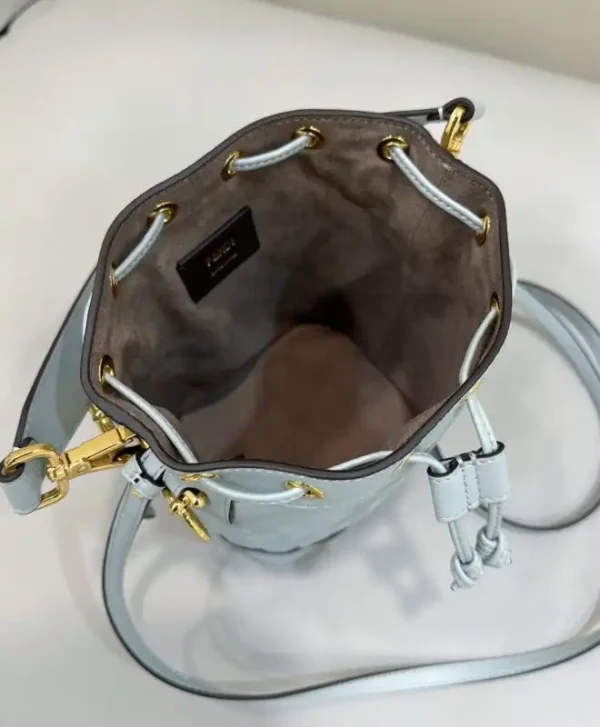 Fendi Tresor Mini Bucket Blue - Image 9