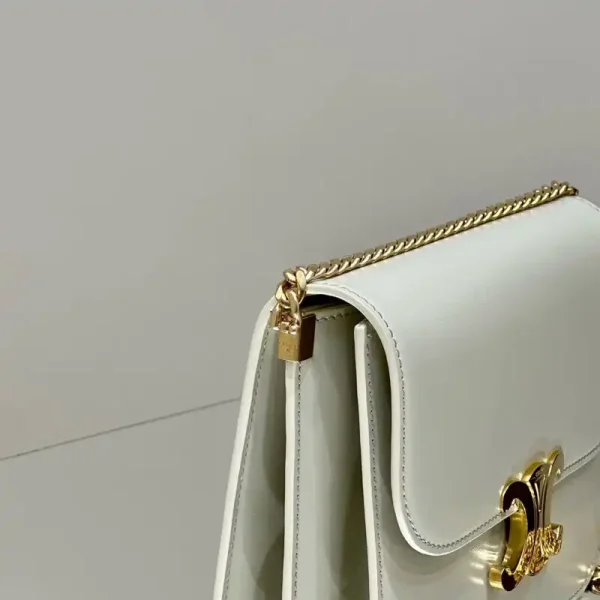 Celine Teen Triomphe Bag White - Image 9