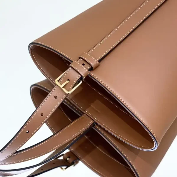 Celine Triomphe Bucket Bag Brown - Image 9