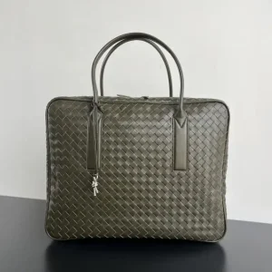Bottega Veneta Travel Briefcase Dark Green