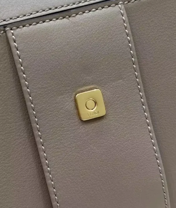 Fendi Peekaboo With Patch Pocket Beige - Image 3
