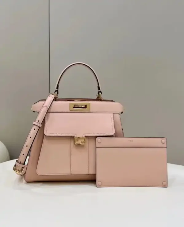 Fendi Peekaboo With Patch Pocket Pink - Image 4