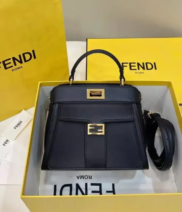 Fendi Peekaboo With Patch Pocket Black