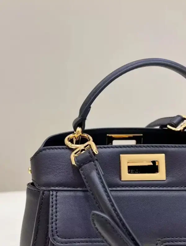 Fendi Peekaboo With Patch Pocket Black - Image 5