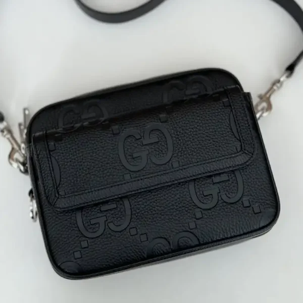 Gucci Jumbo GG Crossbody Black - Image 2