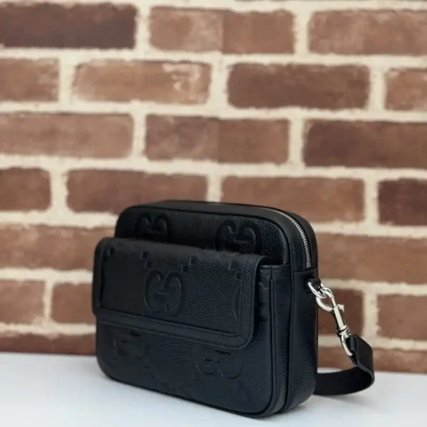 Gucci Jumbo GG Crossbody Black - Image 4