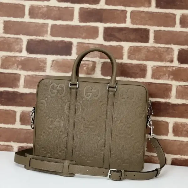 Gucci  Briefcase GG Leather Brown - Image 3
