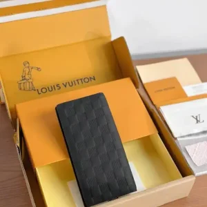 Louis Vuitton Brazza Wallet Black Grid