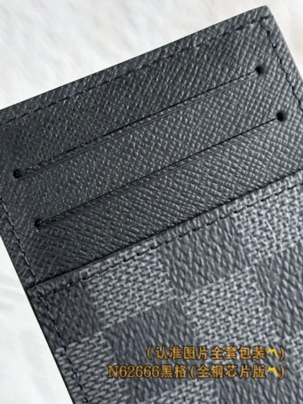 Louis Vuitton Card Holder Black Grid - Image 9