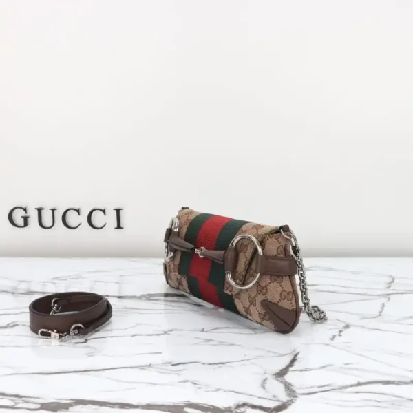 Gucci Horsebit Chain Shoulder Bag Brown - Image 2