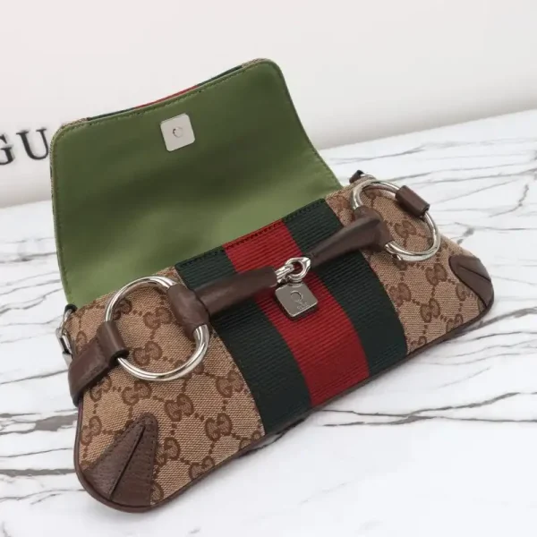 Gucci Horsebit Chain Shoulder Bag Brown - Image 4