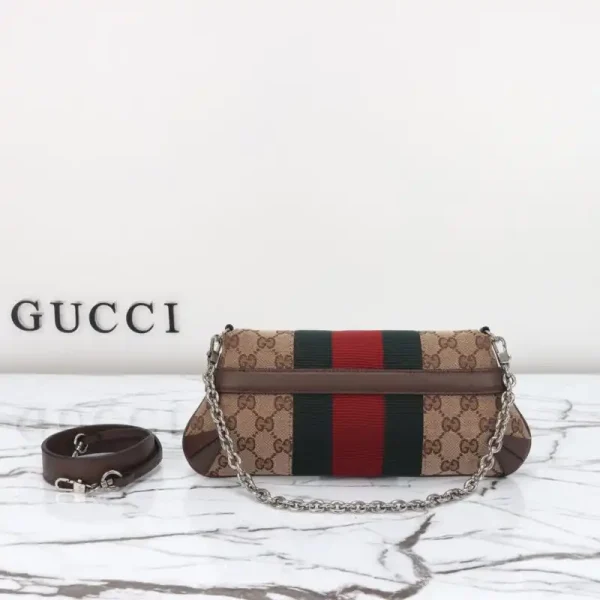 Gucci Horsebit Chain Shoulder Bag Brown - Image 6