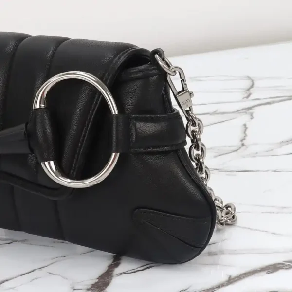 Gucci Horsebit Chain Shoulder Bag Black - Image 9