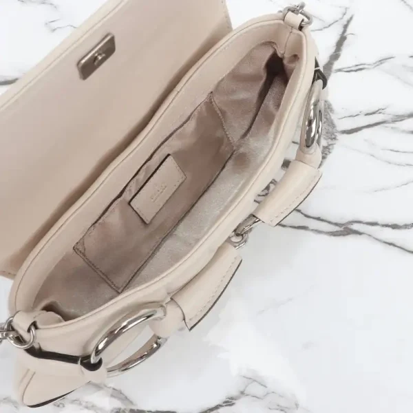 Gucci Horsebit Chain Shoulder Bag White - Image 2