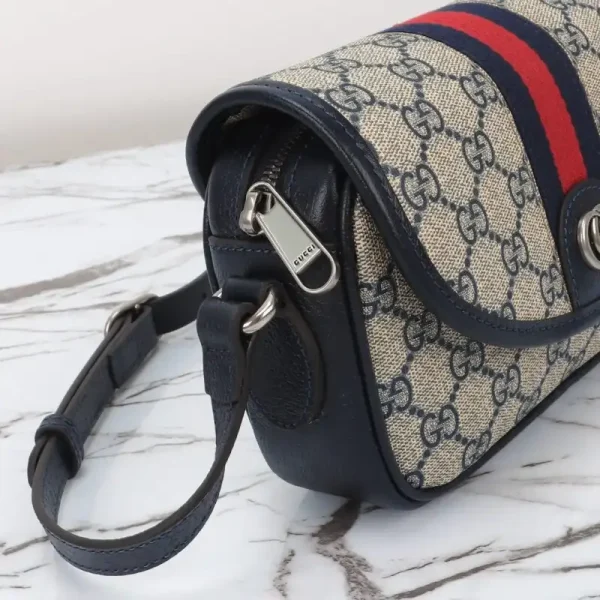 Gucci  GUCCI Ophidia GG  Shoulder Bag Blue - Image 5