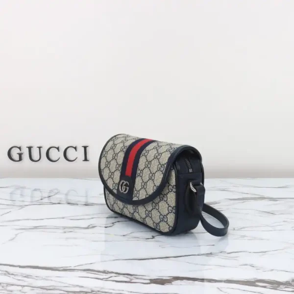 Gucci  GUCCI Ophidia GG  Shoulder Bag Blue - Image 6