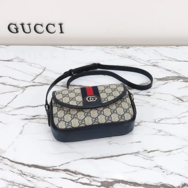 Gucci  GUCCI Ophidia GG  Shoulder Bag Blue - Image 9