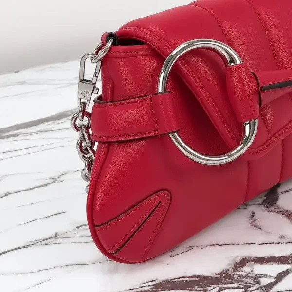 Gucci Horsebit Chain Shoulder Bag Red - Image 3
