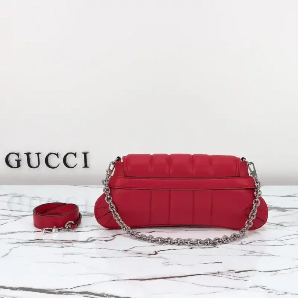 Gucci Horsebit Chain Shoulder Bag Red - Image 7
