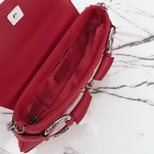Gucci Horsebit Chain Shoulder Bag Red - Image 9