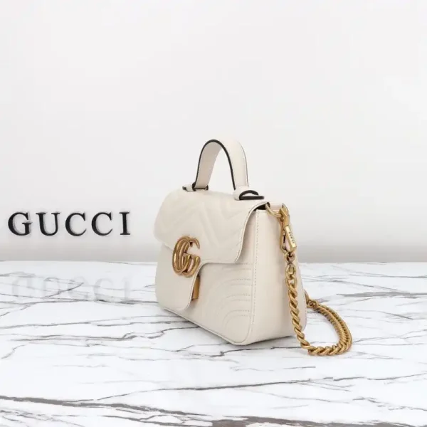 Gucci  GG Marmont Top Handle White - Image 3