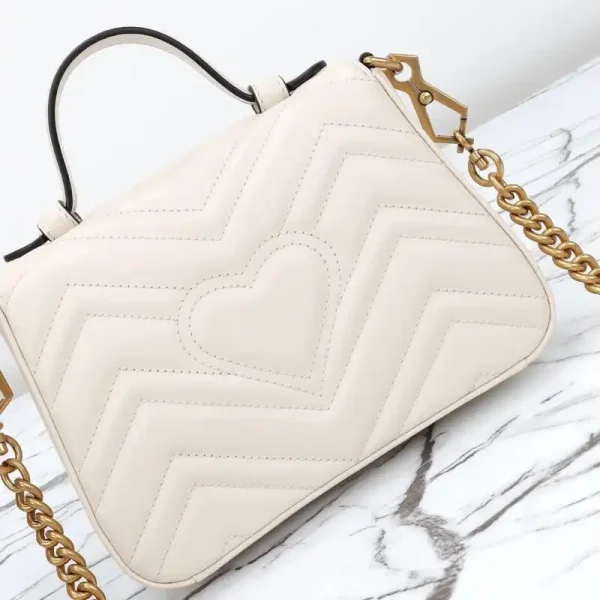 Gucci  GG Marmont Top Handle White - Image 4