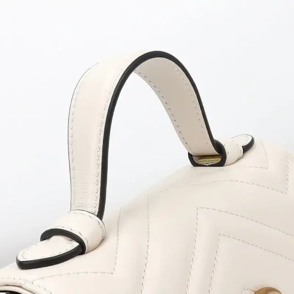 Gucci  GG Marmont Top Handle White - Image 5