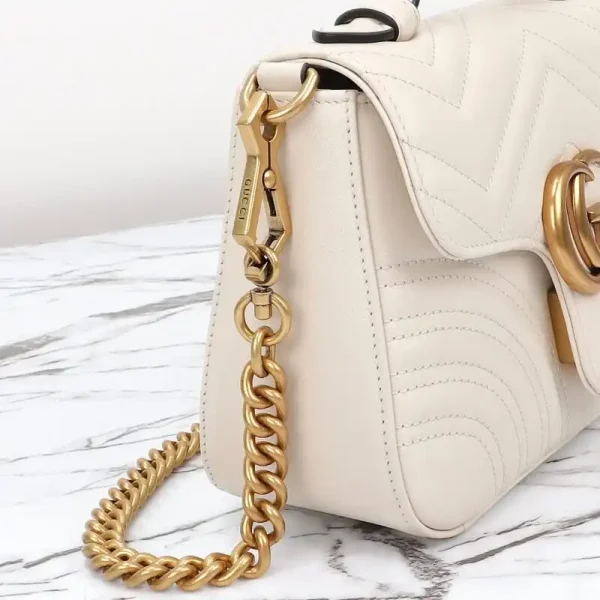 Gucci  GG Marmont Top Handle White - Image 6