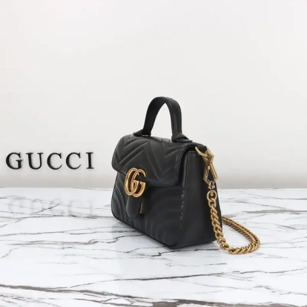 Gucci  GG Marmont Top Handle Black - Image 2