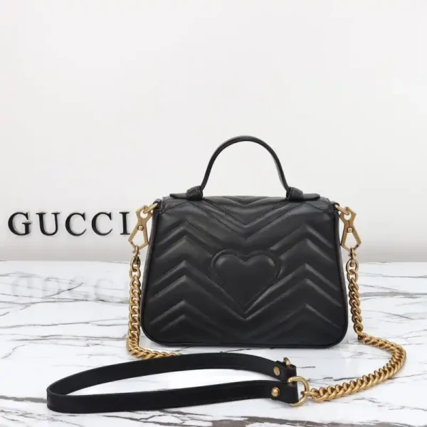 Gucci  GG Marmont Top Handle Black - Image 5