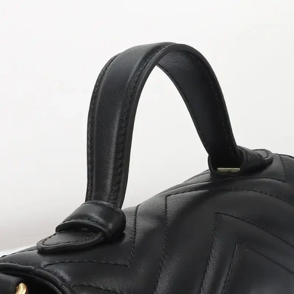 Gucci  GG Marmont Top Handle Black - Image 6